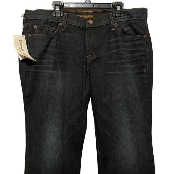 NWT David Kahn Nikki Low Rise Straight Leg Dark Wash Jeans - Picture 3 of 11